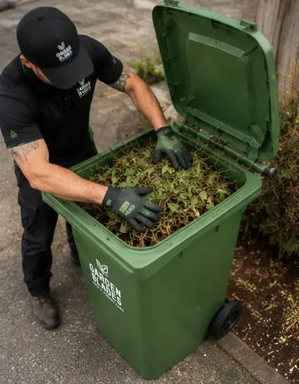 Step 3 — full 240L garden waste bin ready for collection